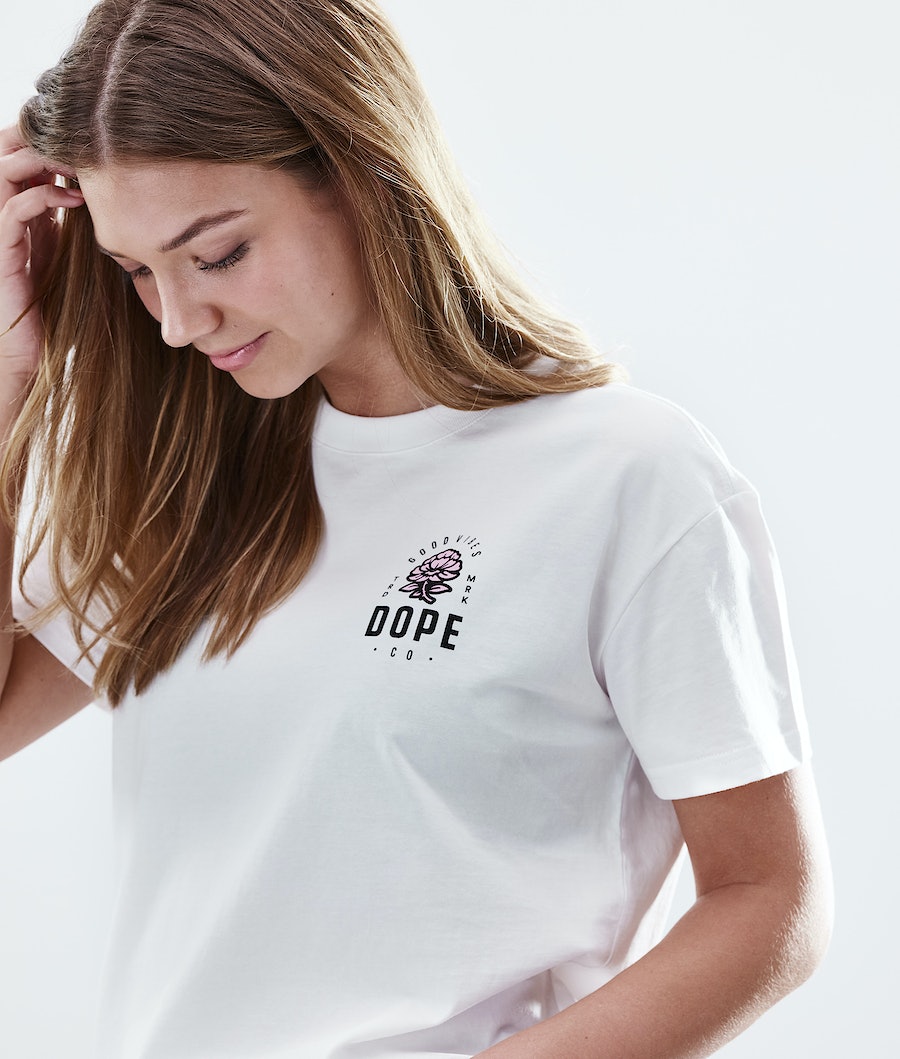 Camisetas Dope Regular Rose Mujer Blancas | 243-OCQPDX