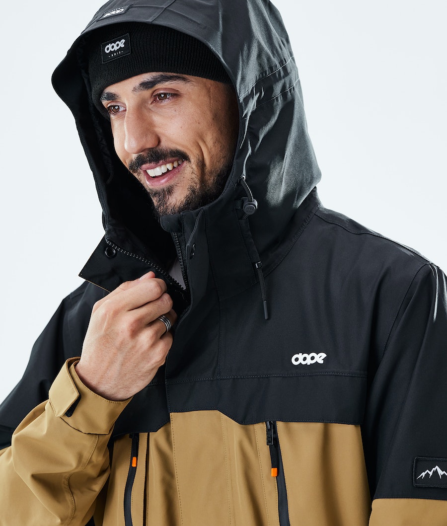 Chaqueta Esquí Dope Trekker Hombre Negras Doradas | 380-XTIGZB