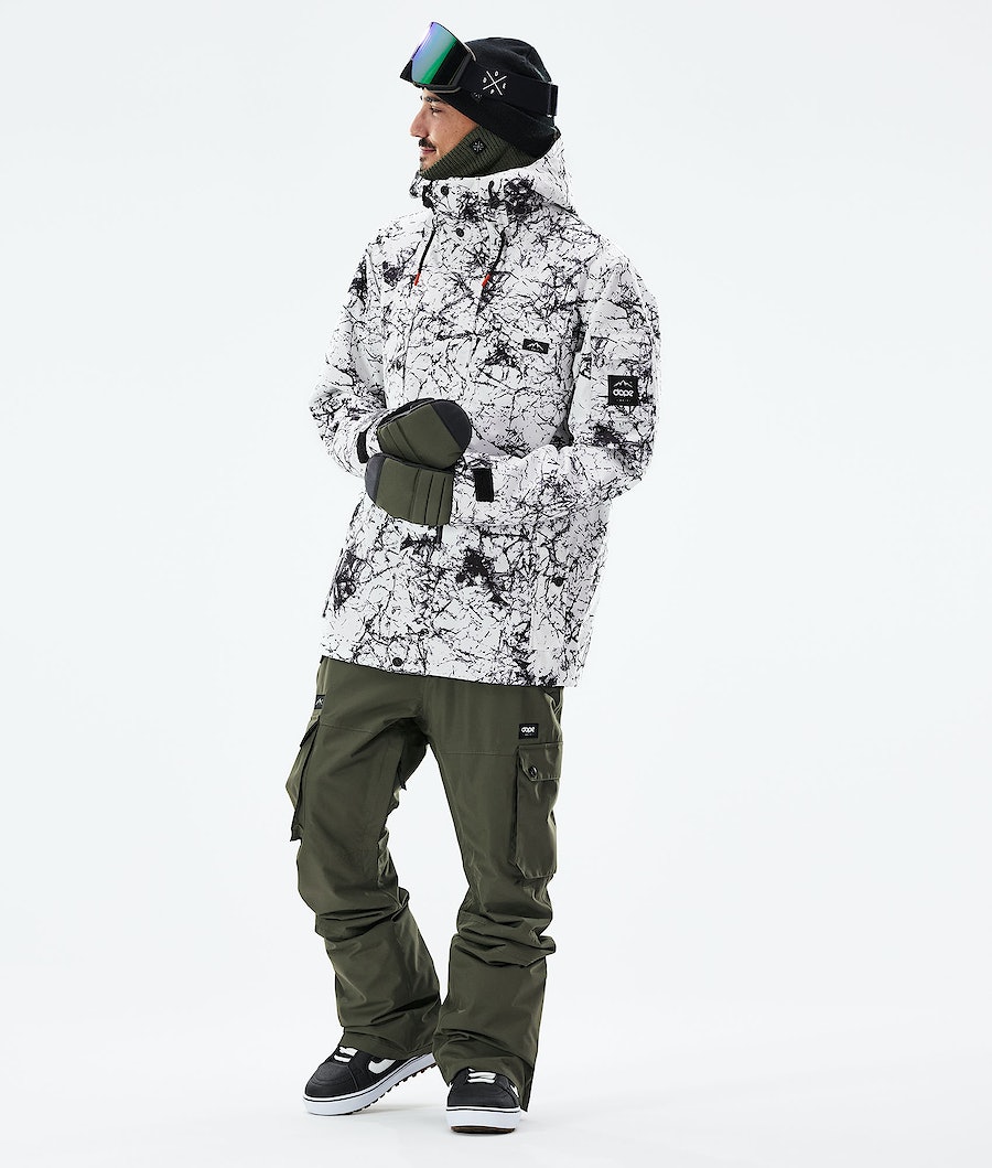 Chaqueta Snowboard Dope Adept 2021 Hombre Blancas Negras | 513-TMBSJX