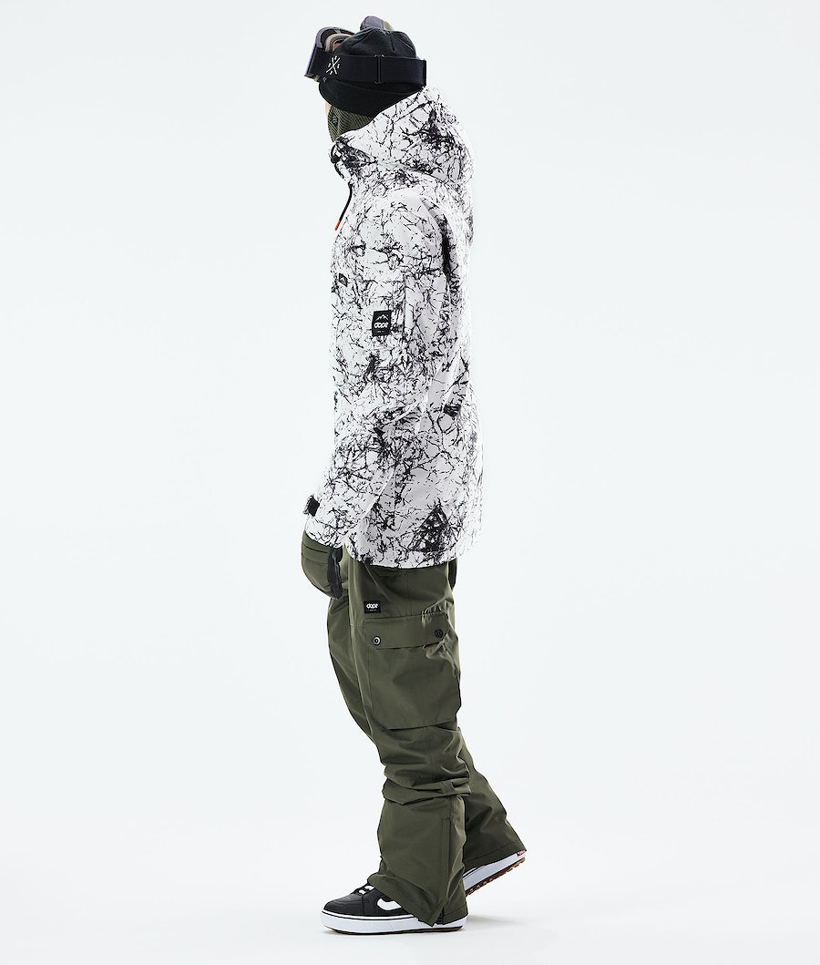 Chaqueta Snowboard Dope Adept 2021 Hombre Blancas Negras | 513-TMBSJX