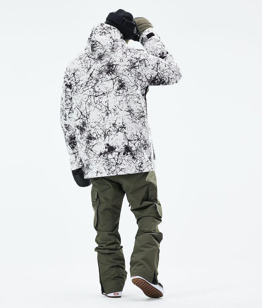 Chaqueta Snowboard Dope Adept 2021 Hombre Blancas Negras | 513-TMBSJX
