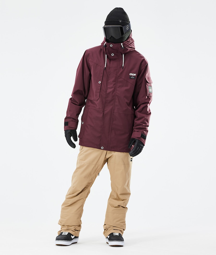 Chaqueta Snowboard Dope Adept 2021 Hombre Burdeos | 740-FGKAPI