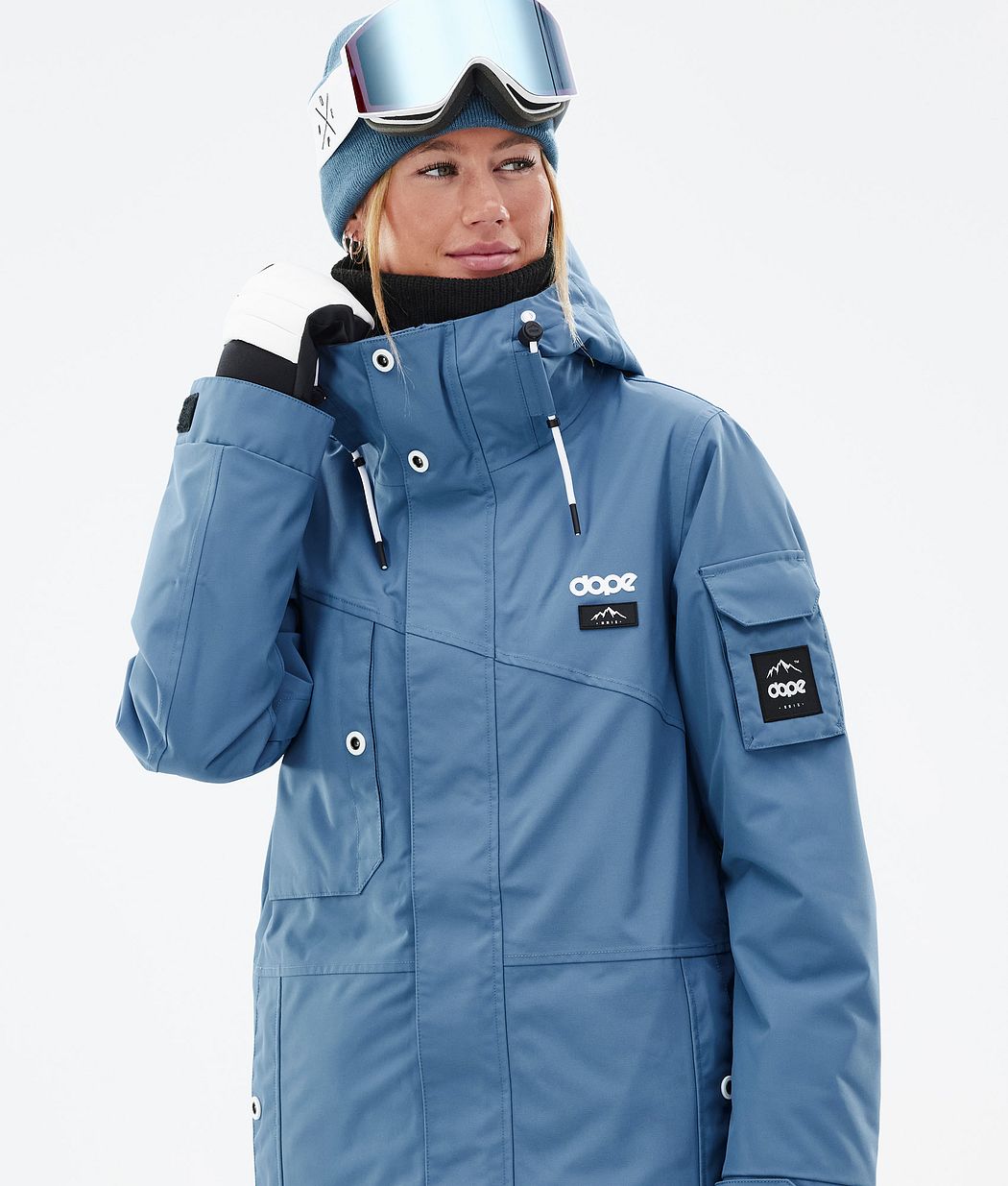 Chaqueta Snowboard Dope Adept W Mujer Azules Gris | 528-VLNDYT