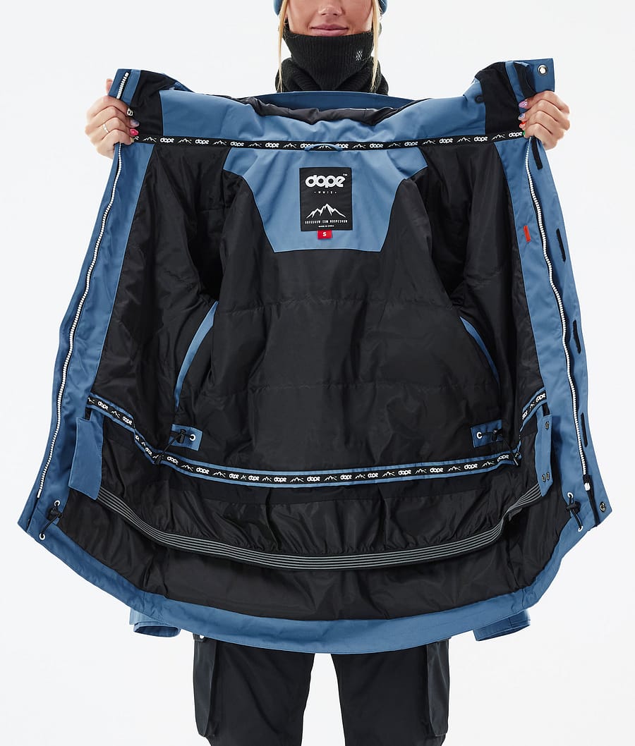 Chaqueta Snowboard Dope Adept W Mujer Azules Gris | 528-VLNDYT