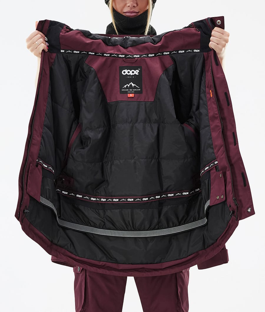 Chaqueta Snowboard Dope Adept W Mujer Burdeos | 617-MQTRZJ