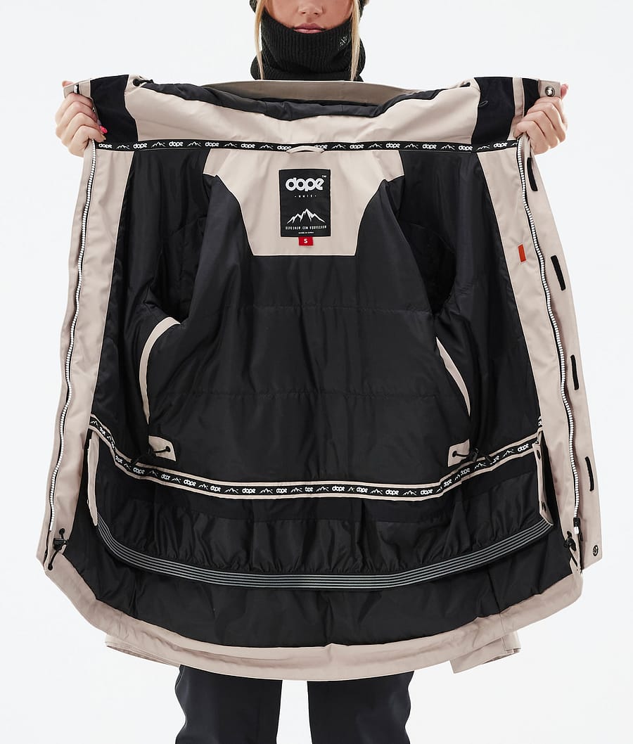 Chaqueta Snowboard Dope Adept W Mujer Marrones | 048-PVTSOR
