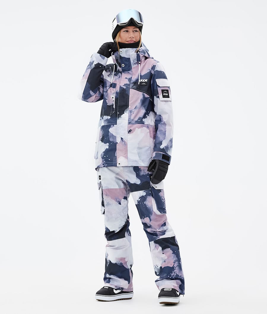 Chaqueta Snowboard Dope Adept W Mujer Rosas Azul Marino | 491-NFGOUW
