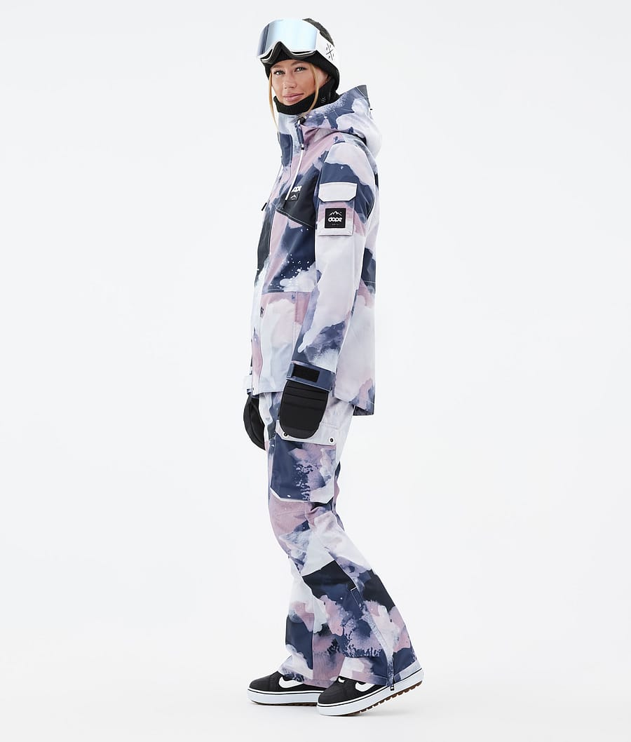 Chaqueta Snowboard Dope Adept W Mujer Rosas Azul Marino | 491-NFGOUW