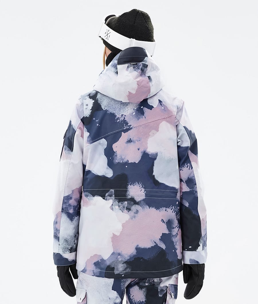Chaqueta Snowboard Dope Adept W Mujer Rosas Azul Marino | 491-NFGOUW