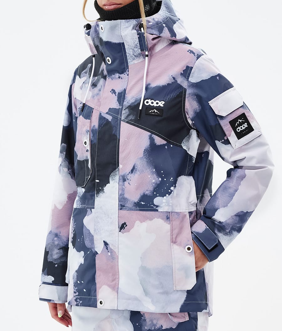 Chaqueta Snowboard Dope Adept W Mujer Rosas Azul Marino | 491-NFGOUW