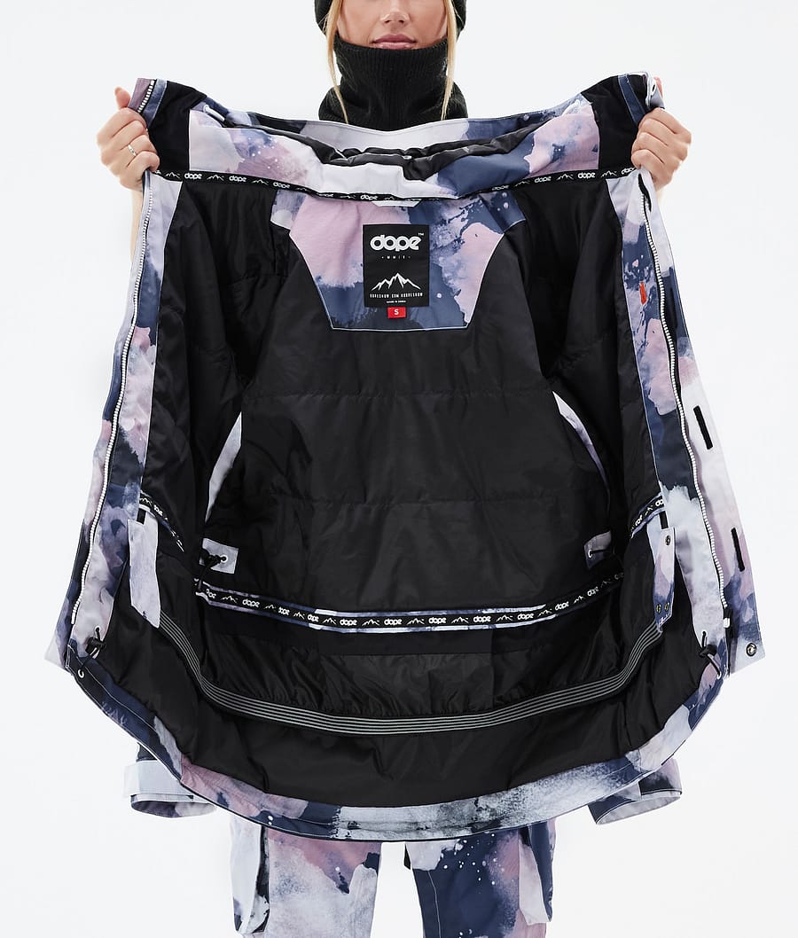 Chaqueta Snowboard Dope Adept W Mujer Rosas Azul Marino | 491-NFGOUW