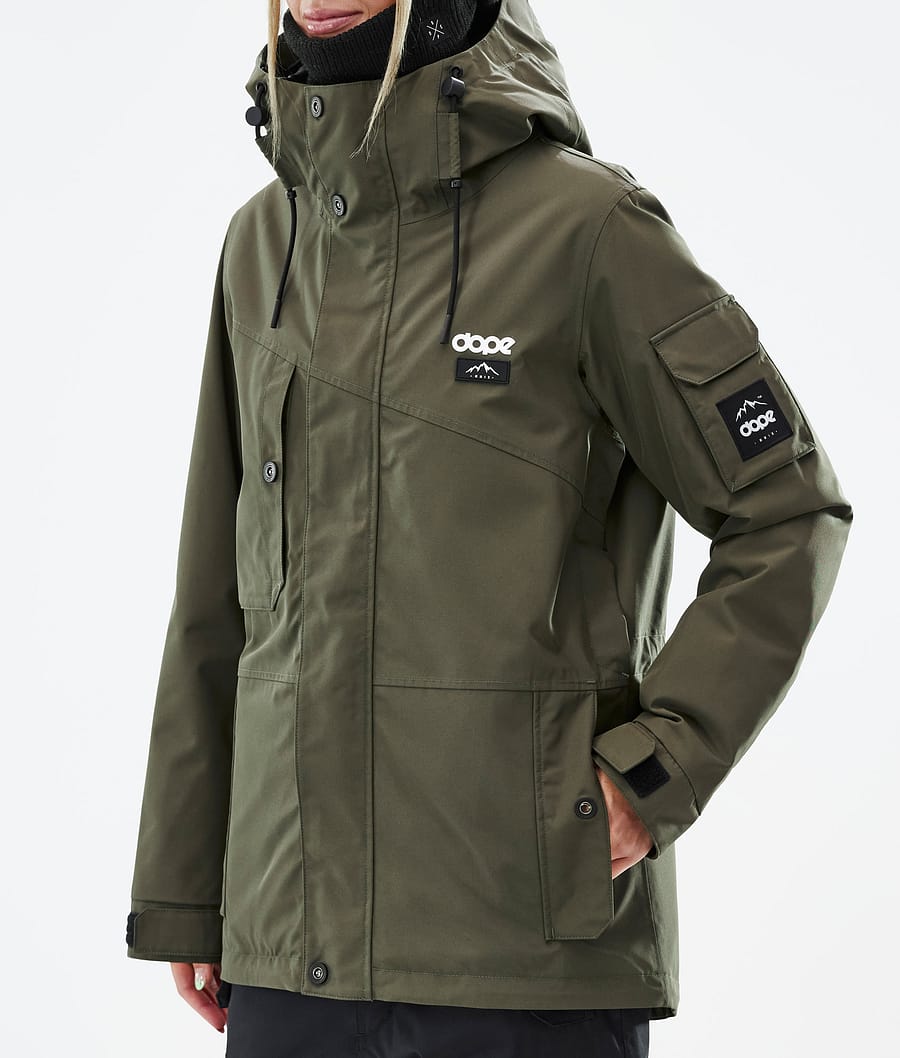 Chaqueta Snowboard Dope Adept W Mujer Verde Oliva Verde | 791-NGFWHU