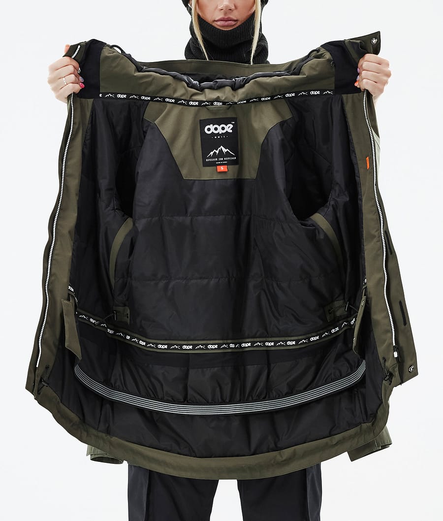 Chaqueta Snowboard Dope Adept W Mujer Verde Oliva Verde | 791-NGFWHU
