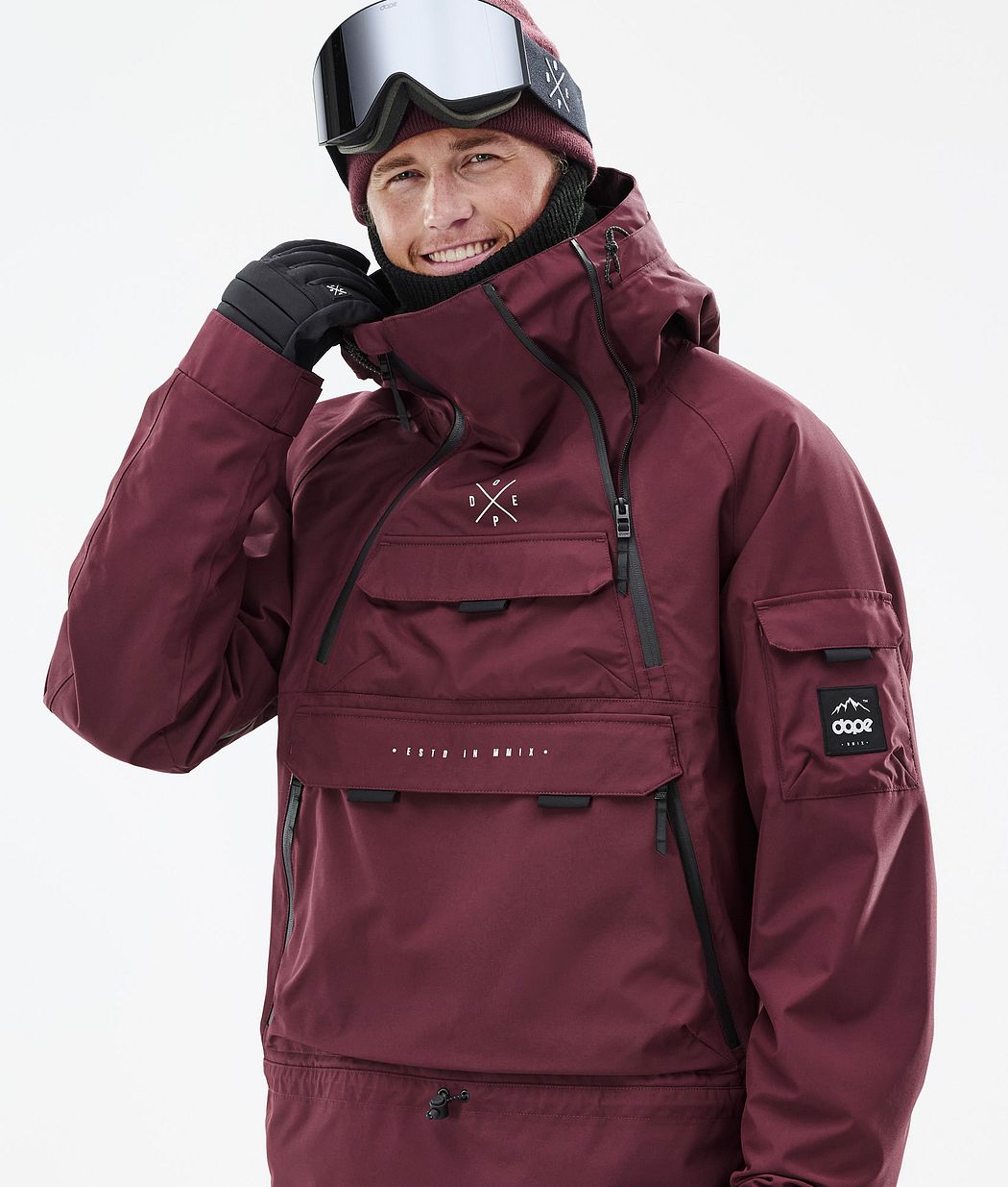 Chaqueta Snowboard Dope Akin Hombre Burdeos | 580-ZGXJIL