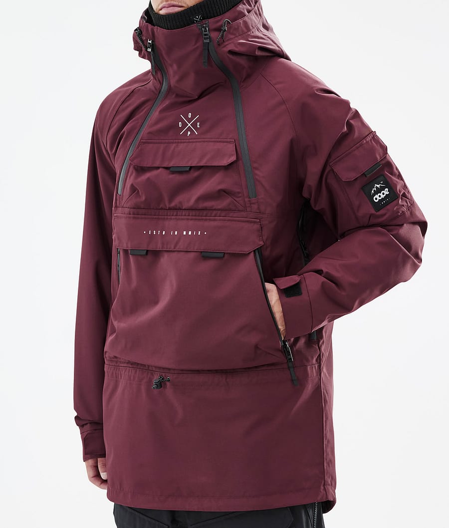 Chaqueta Snowboard Dope Akin Hombre Burdeos | 580-ZGXJIL