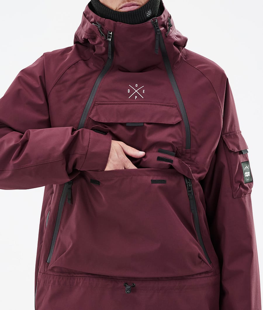 Chaqueta Snowboard Dope Akin Hombre Burdeos | 580-ZGXJIL