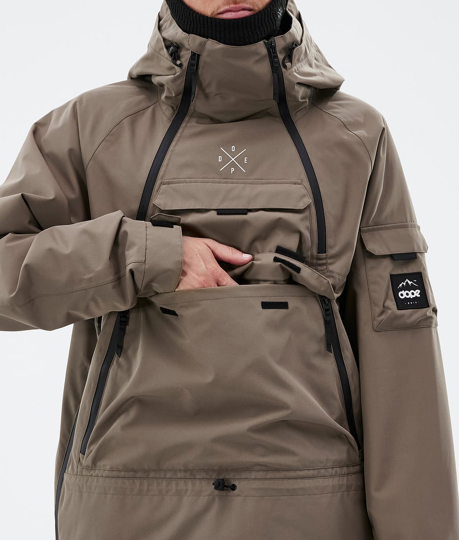 Chaqueta Snowboard Dope Akin Hombre Marrones Oscuro | 623-LBSDRN