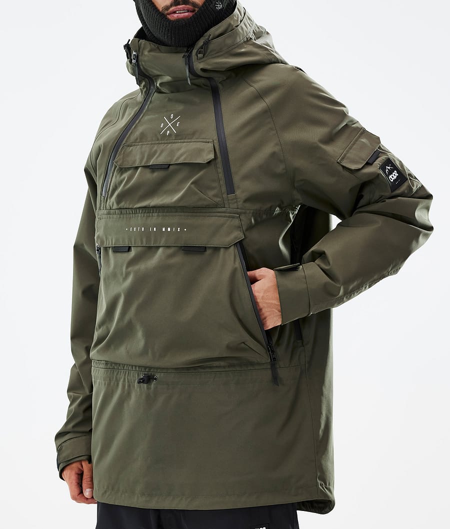 Chaqueta Snowboard Dope Akin Hombre Verde Oliva Verde | 957-FBEGCD