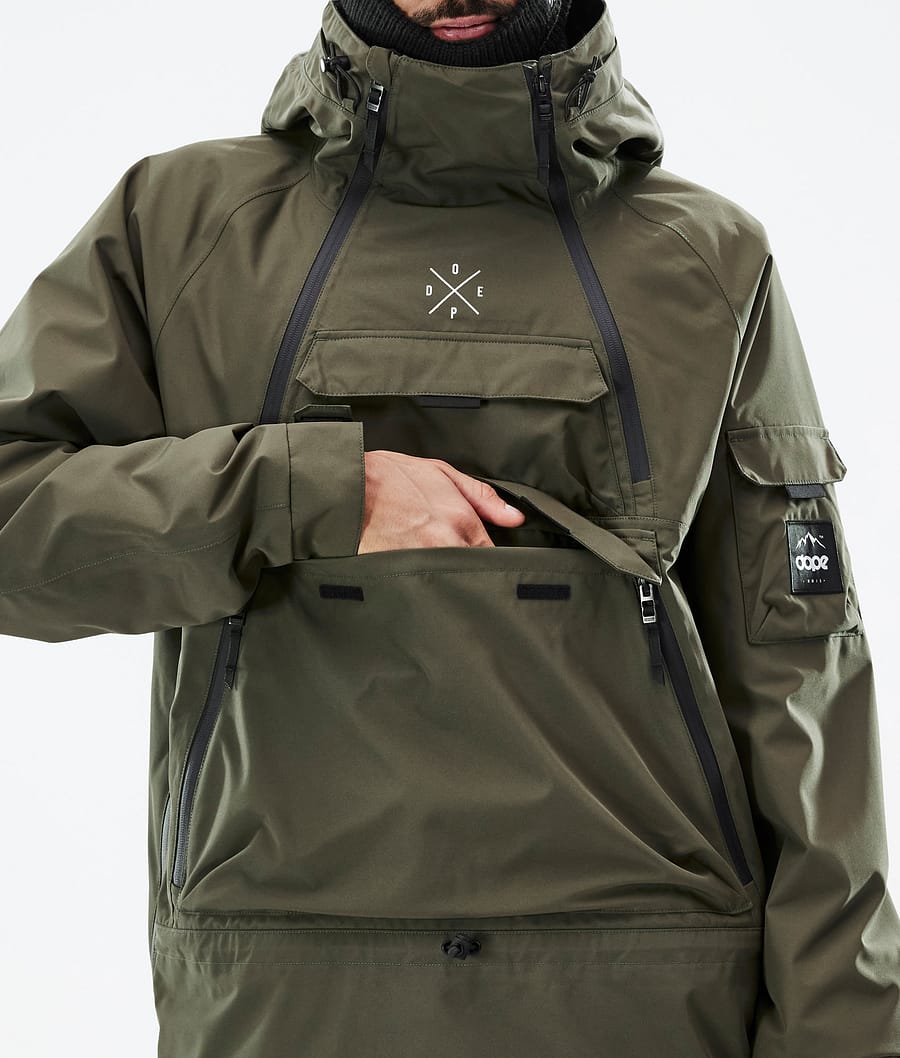 Chaqueta Snowboard Dope Akin Hombre Verde Oliva Verde | 957-FBEGCD