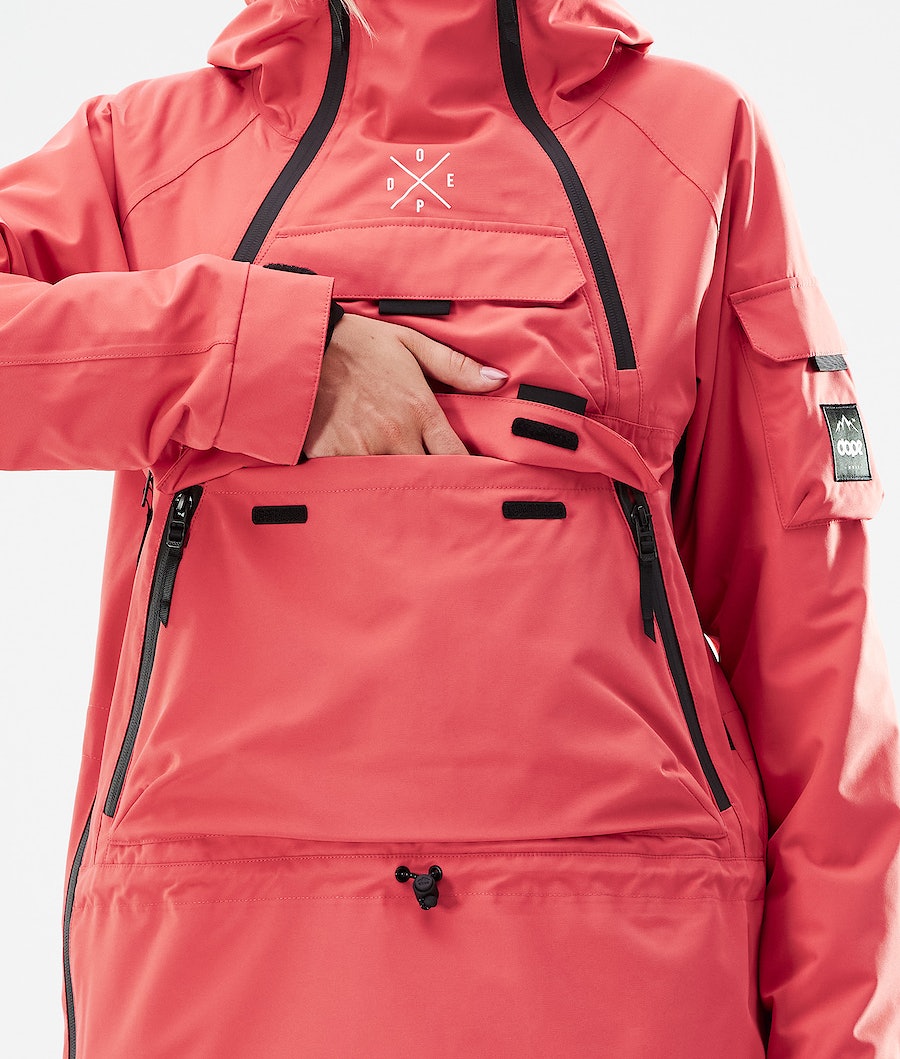 Chaqueta Snowboard Dope Akin W 2021 Mujer Coral | 569-RQGUEH
