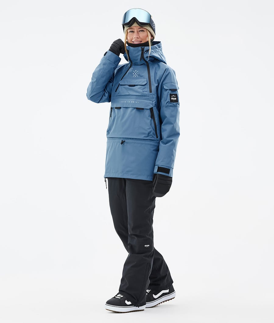 Chaqueta Snowboard Dope Akin W Mujer Azules Gris | 812-ZUPNRY