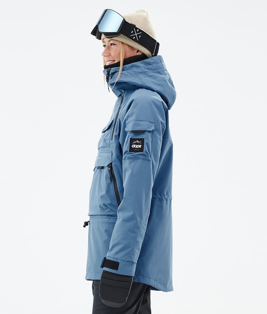 Chaqueta Snowboard Dope Akin W Mujer Azules Gris | 812-ZUPNRY