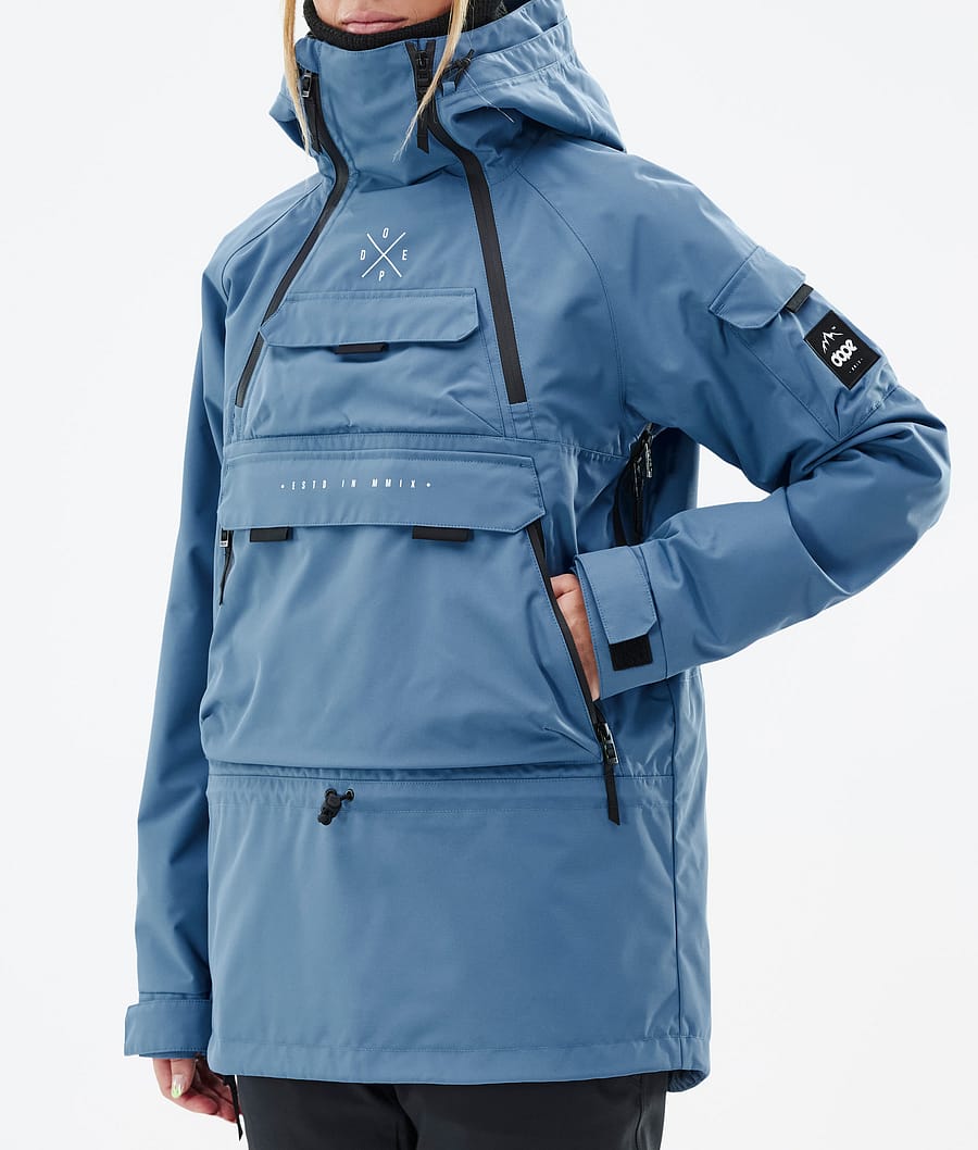 Chaqueta Snowboard Dope Akin W Mujer Azules Gris | 812-ZUPNRY