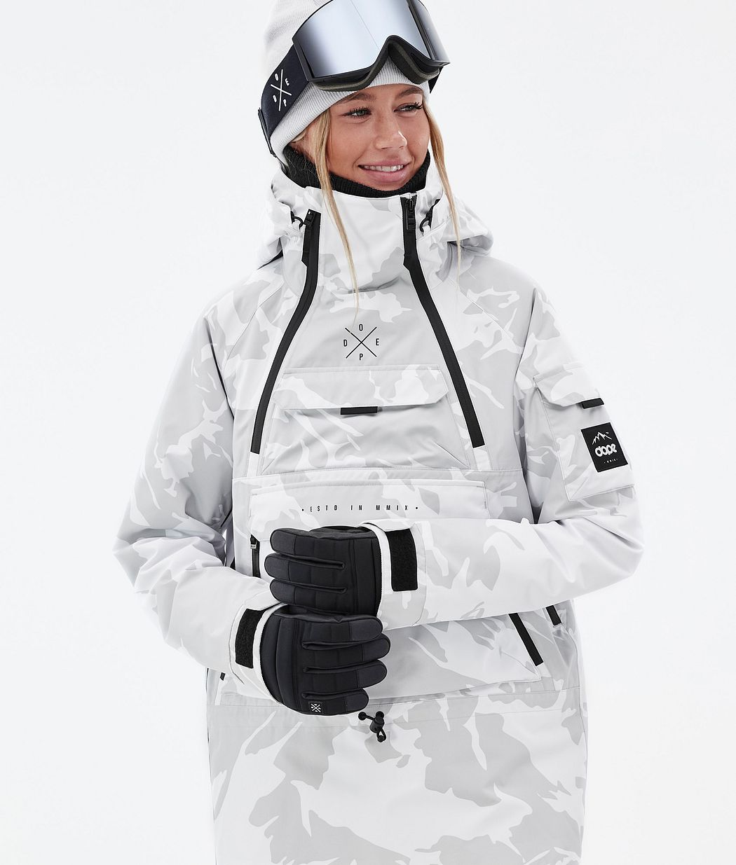 Chaqueta Snowboard Dope Akin W Mujer Gris Camuflaje | 581-BMUHAL