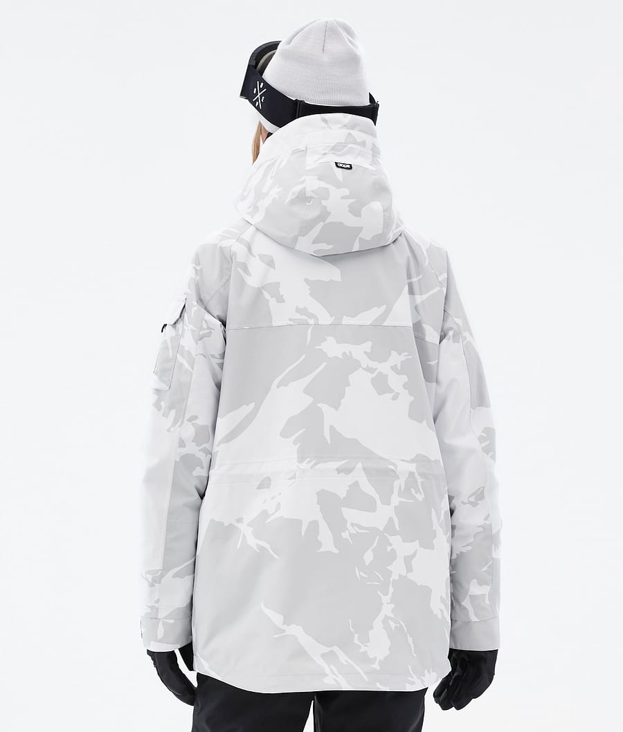 Chaqueta Snowboard Dope Akin W Mujer Gris Camuflaje | 581-BMUHAL