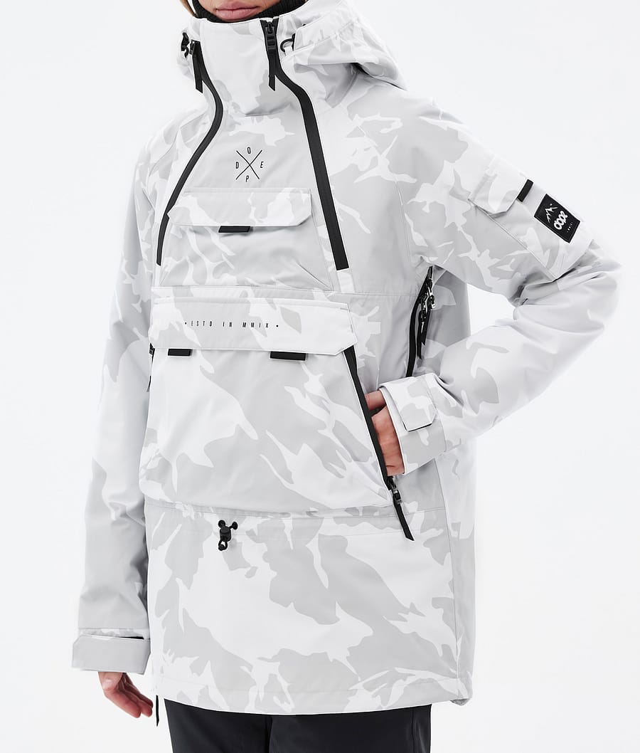 Chaqueta Snowboard Dope Akin W Mujer Gris Camuflaje | 581-BMUHAL