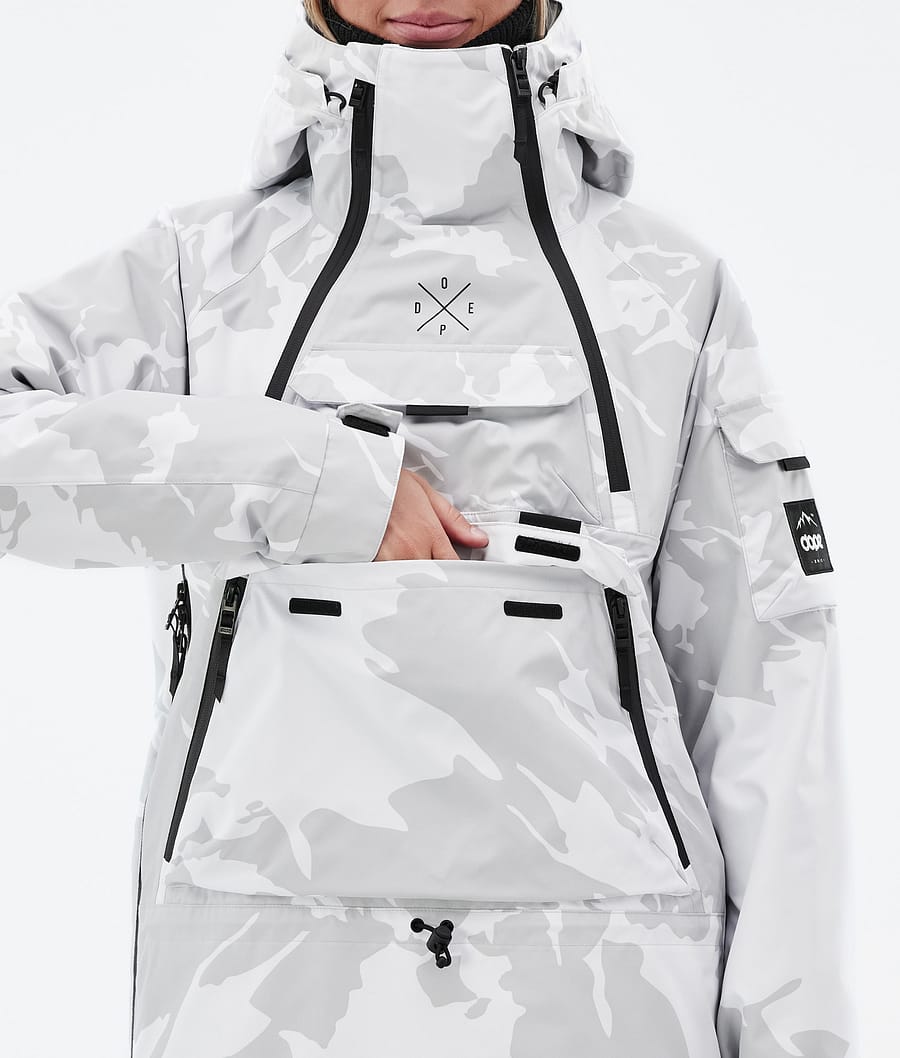 Chaqueta Snowboard Dope Akin W Mujer Gris Camuflaje | 581-BMUHAL