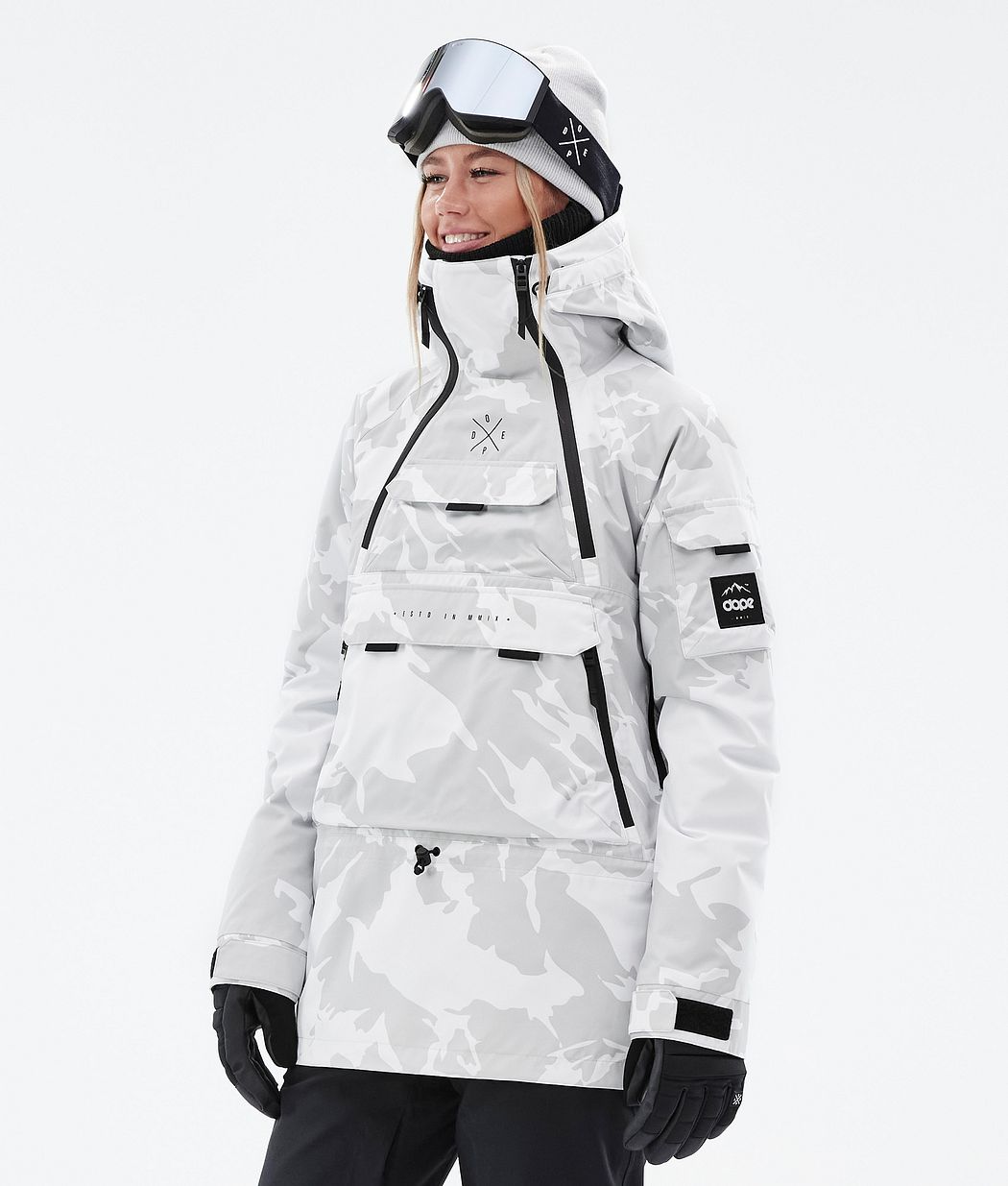 Chaqueta Snowboard Dope Akin W Mujer Gris Camuflaje | 581-BMUHAL