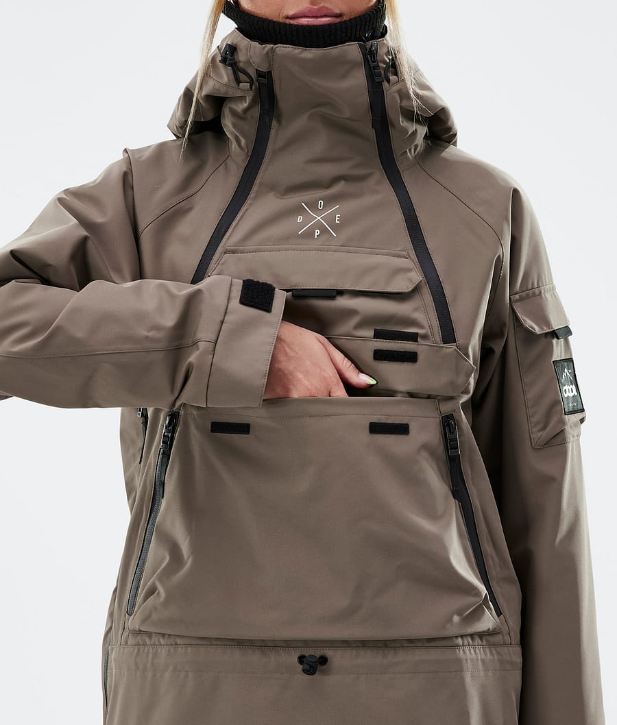 Chaqueta Snowboard Dope Akin W Mujer Marrones Oscuro | 691-HJKQAG