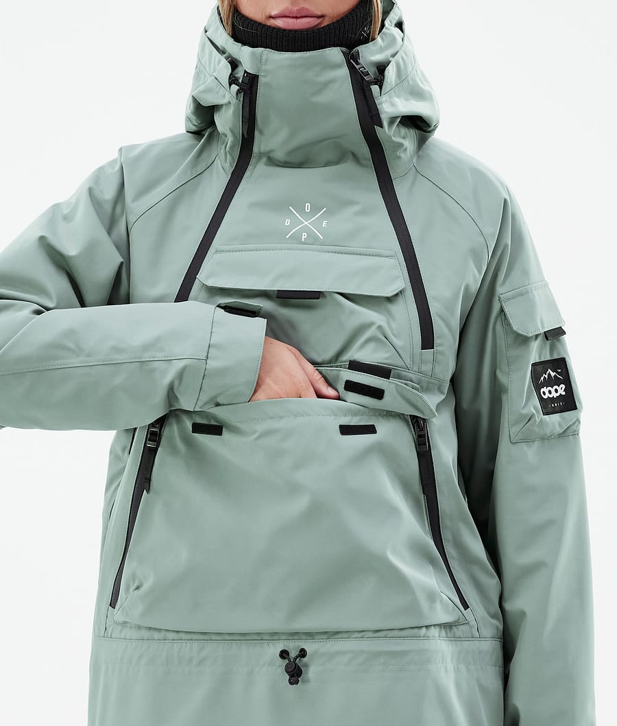 Chaqueta Snowboard Dope Akin W Mujer Verde | 079-PWSITL