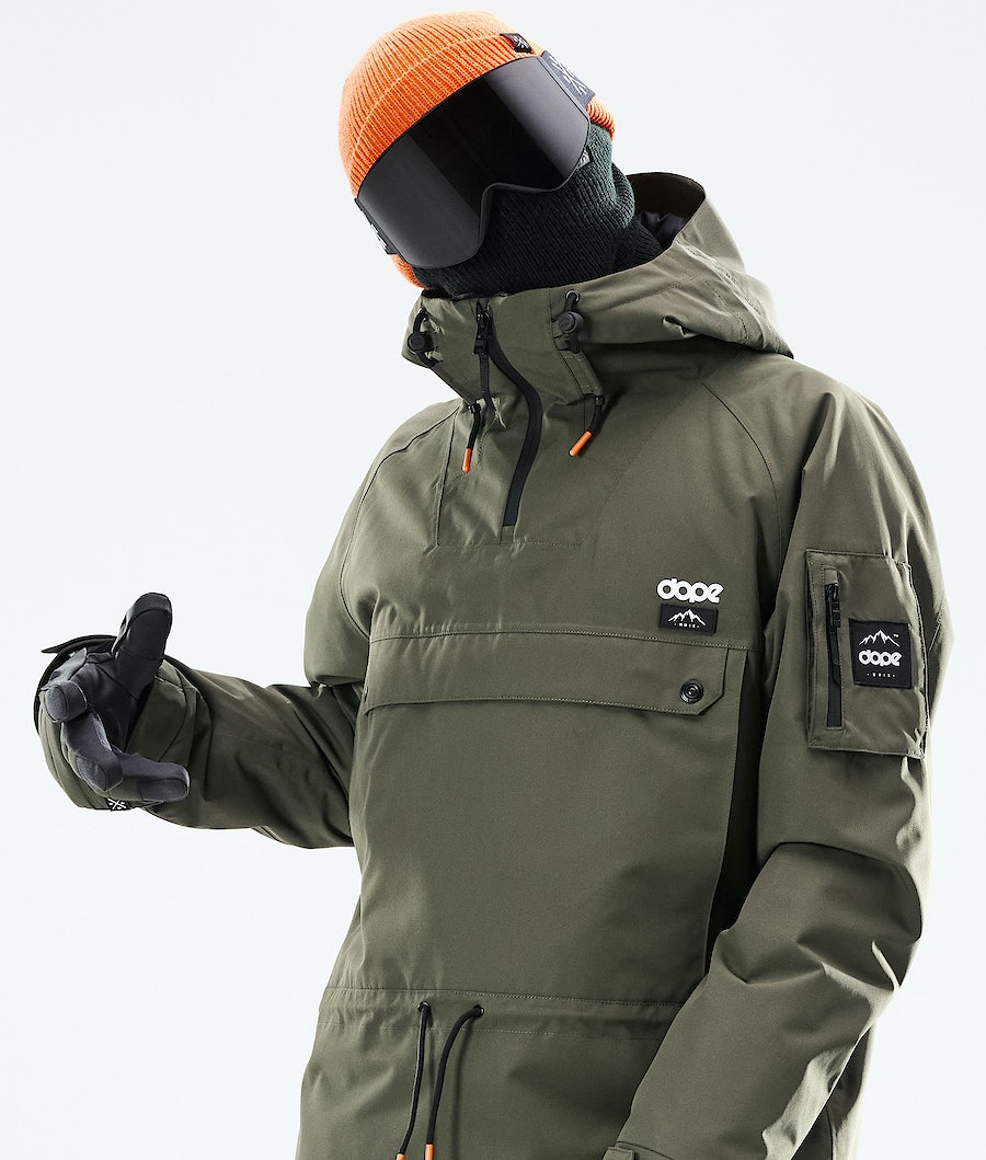 Chaqueta Snowboard Dope Annok 2021 Hombre Verde Oliva Verde Negras | 293-GCYQJR