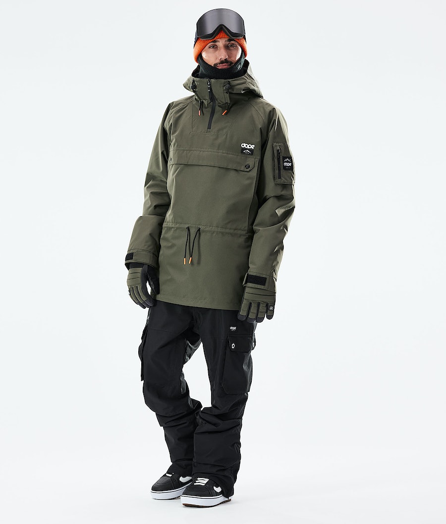 Chaqueta Snowboard Dope Annok 2021 Hombre Verde Oliva Verde Negras | 293-GCYQJR