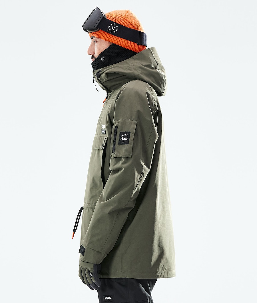 Chaqueta Snowboard Dope Annok 2021 Hombre Verde Oliva Verde Negras | 293-GCYQJR
