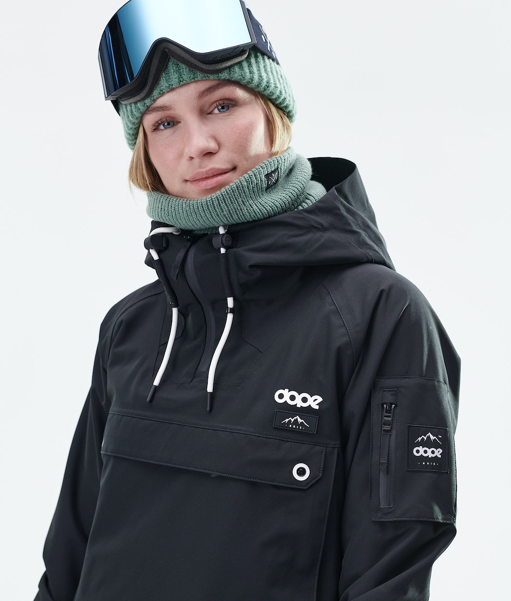Chaqueta Snowboard Dope Annok Long W Mujer Negras | 543-PGZQVN