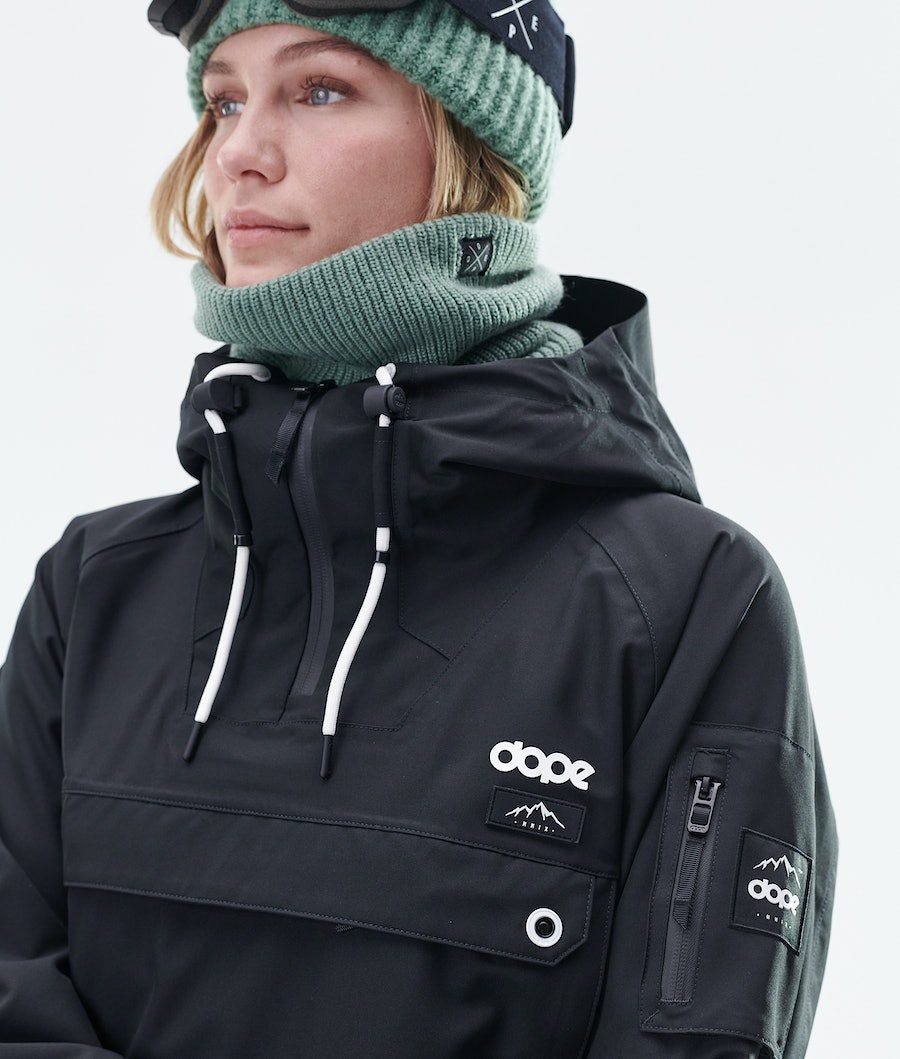 Chaqueta Snowboard Dope Annok Long W Mujer Negras | 543-PGZQVN