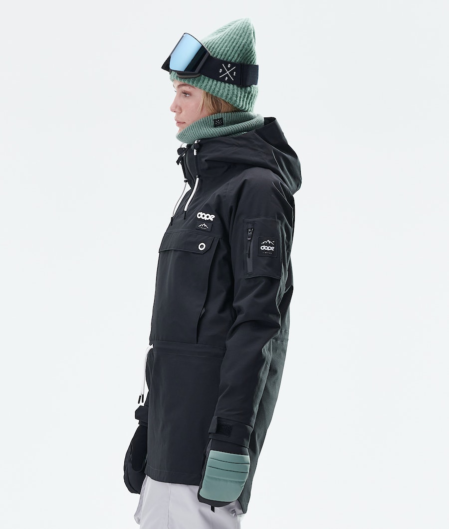 Chaqueta Snowboard Dope Annok Long W Mujer Negras | 543-PGZQVN