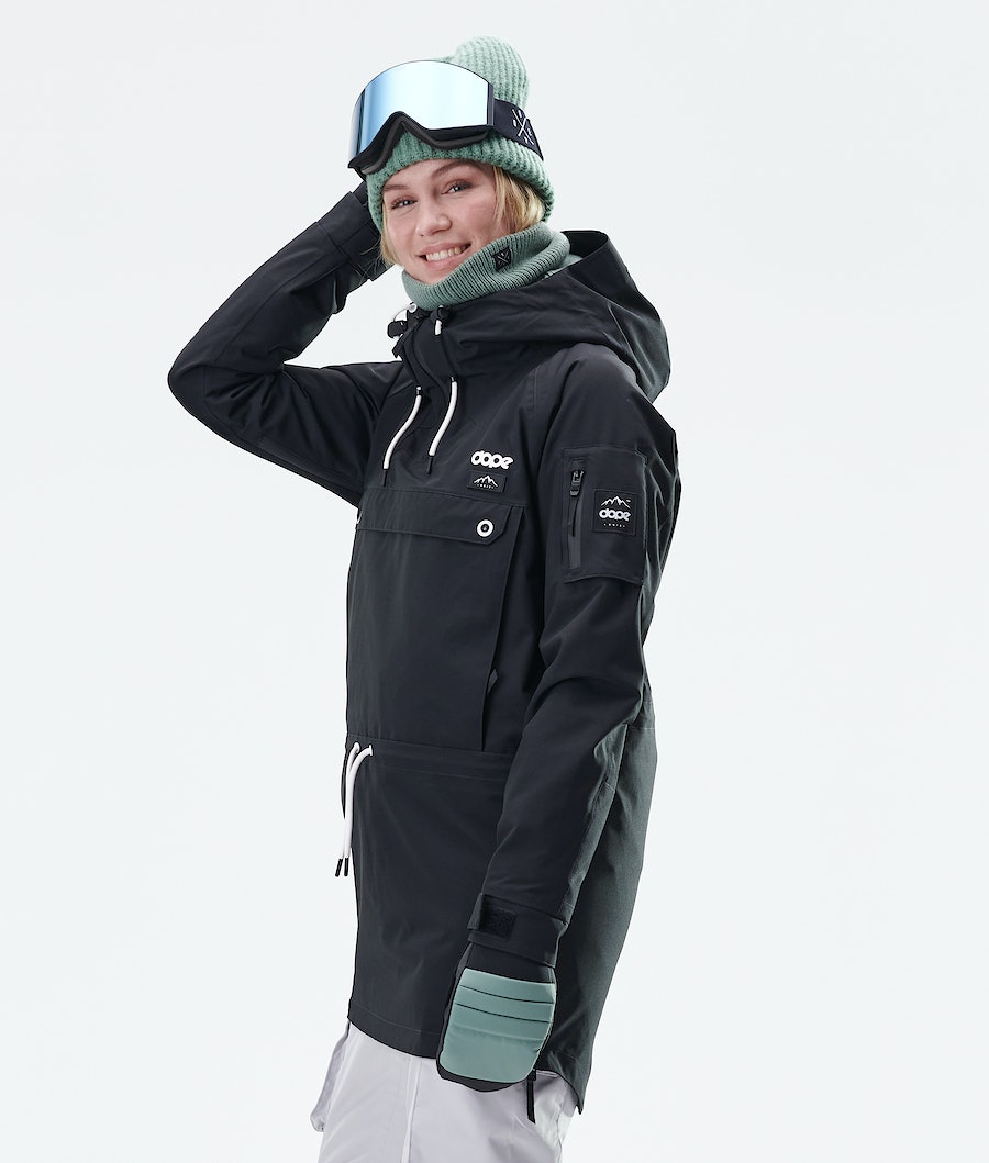 Chaqueta Snowboard Dope Annok Long W Mujer Negras | 543-PGZQVN