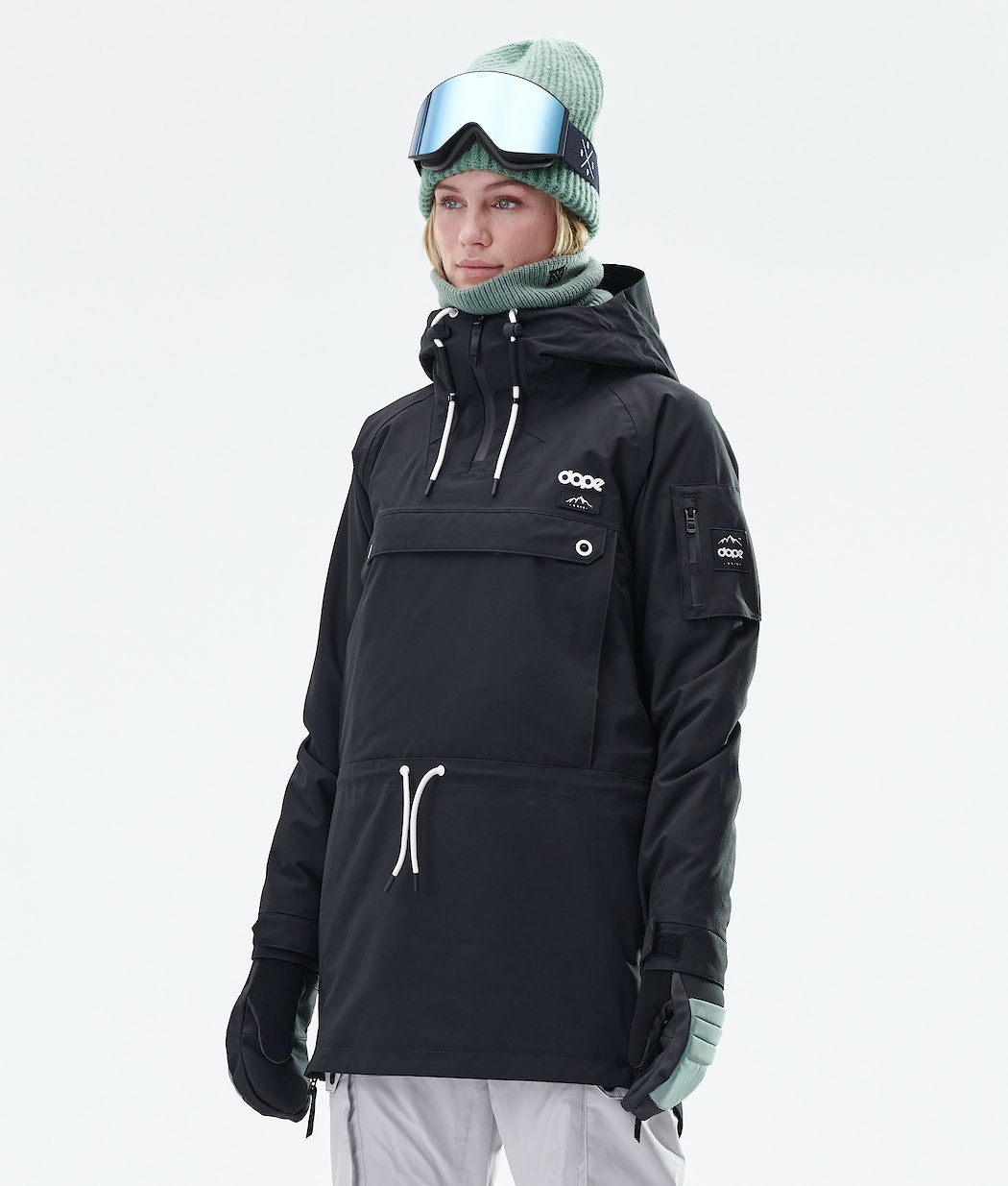 Chaqueta Snowboard Dope Annok Long W Mujer Negras | 543-PGZQVN