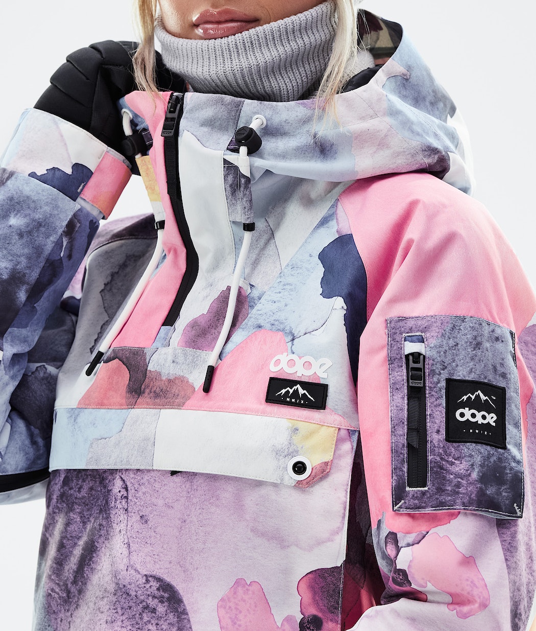 Chaqueta Snowboard Dope Annok W 2021 Mujer Multicolor Rosas | 204-AEWJGM