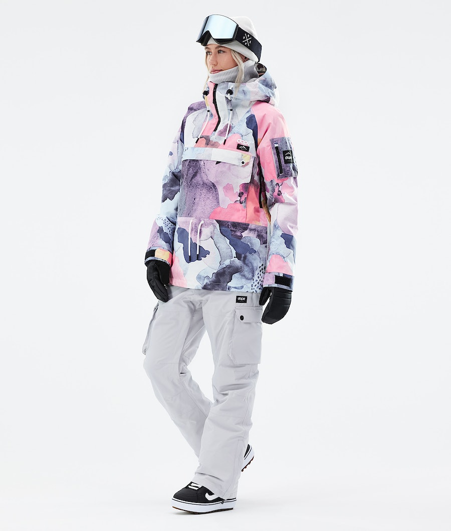 Chaqueta Snowboard Dope Annok W 2021 Mujer Multicolor Rosas | 204-AEWJGM