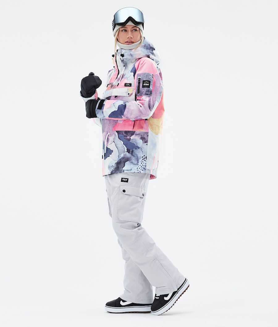 Chaqueta Snowboard Dope Annok W 2021 Mujer Multicolor Rosas | 204-AEWJGM