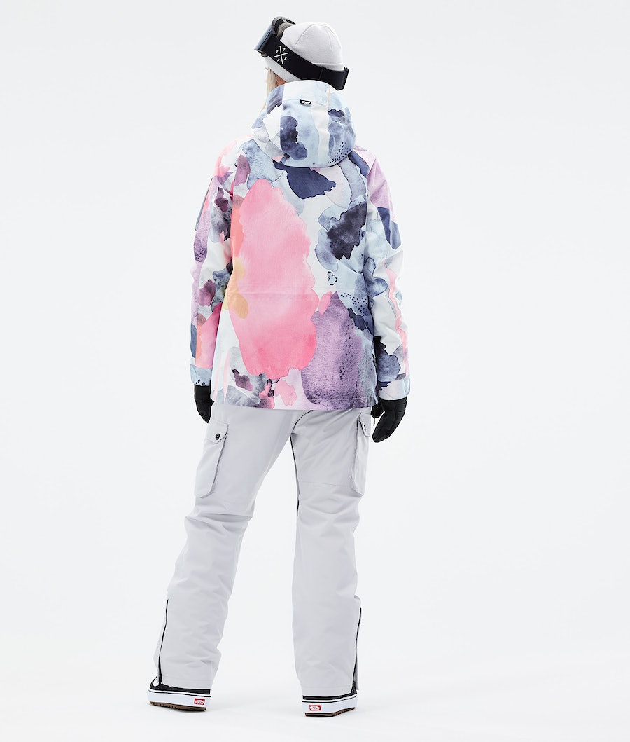 Chaqueta Snowboard Dope Annok W 2021 Mujer Multicolor Rosas | 204-AEWJGM