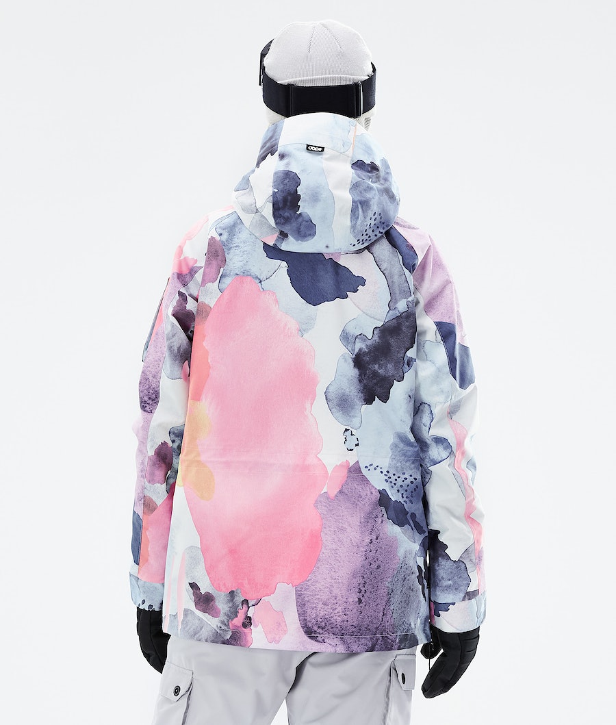 Chaqueta Snowboard Dope Annok W 2021 Mujer Multicolor Rosas | 204-AEWJGM