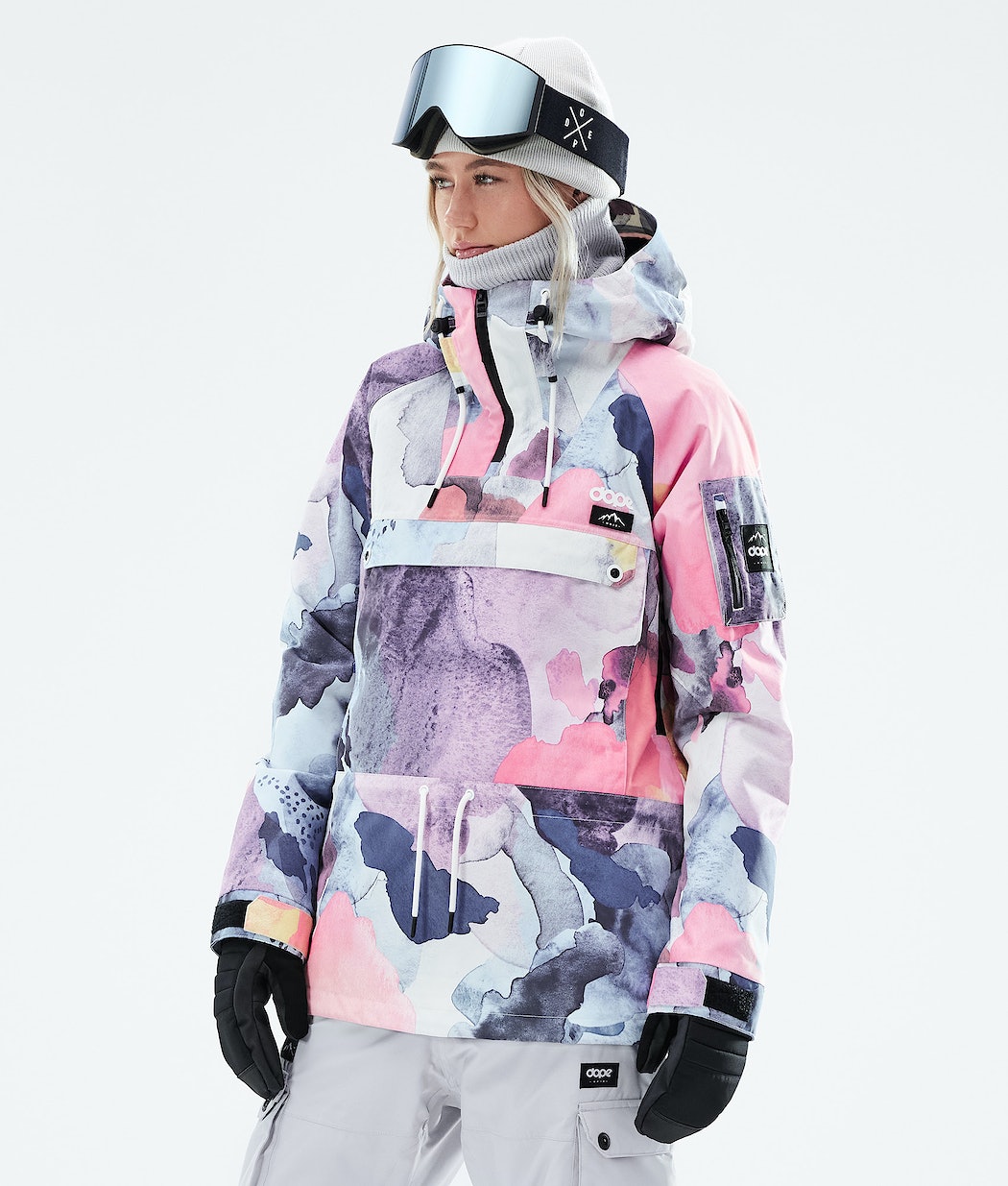 Chaqueta Snowboard Dope Annok W 2021 Mujer Multicolor Rosas | 204-AEWJGM