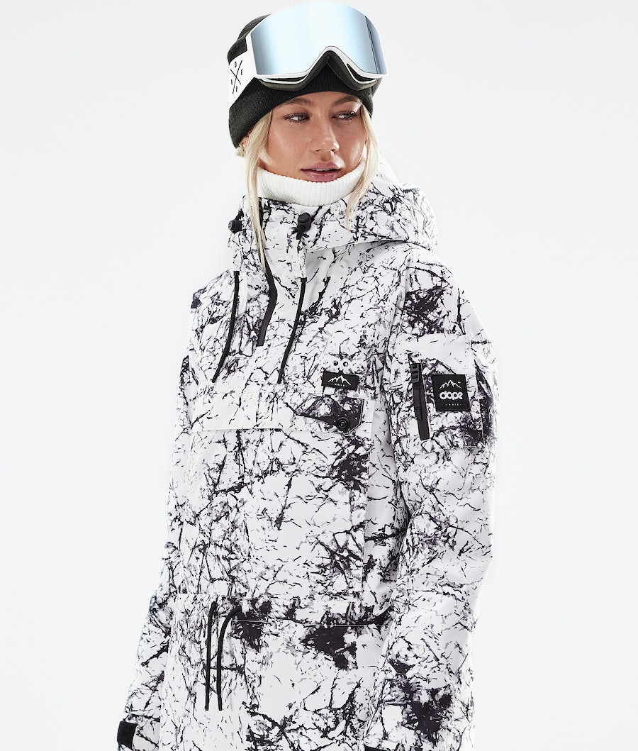 Chaqueta Snowboard Dope Annok W 2021 Mujer Blancas Negras | 518-BGDUSM