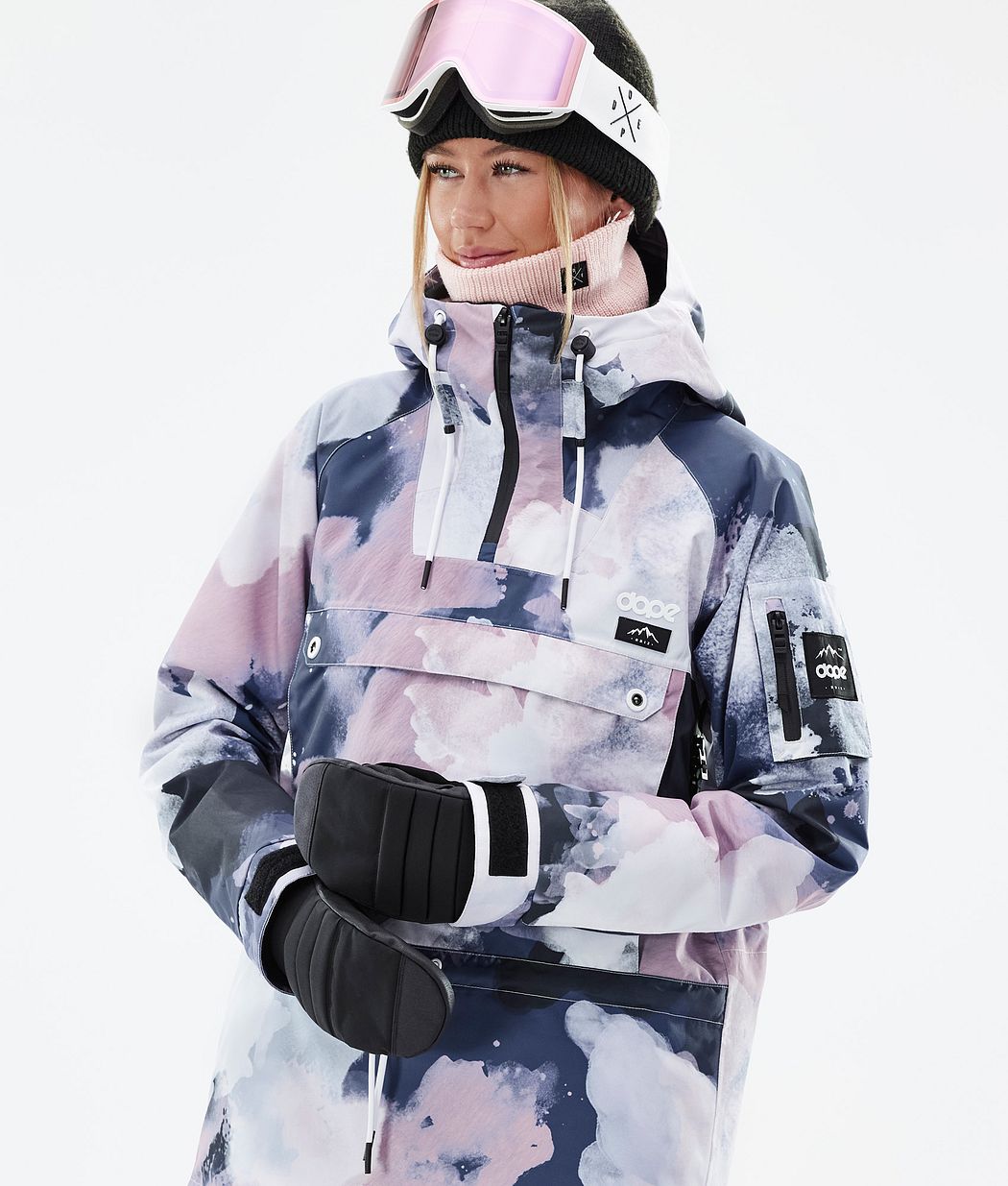 Chaqueta Snowboard Dope Annok W Mujer Rosas Azul Marino | 614-TNRQIM